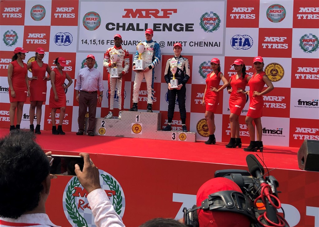 Valdemar på podiet efter Løb 2
(Foto: Mikkel Jensen Racing)